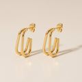 Lyra Double Hoops
