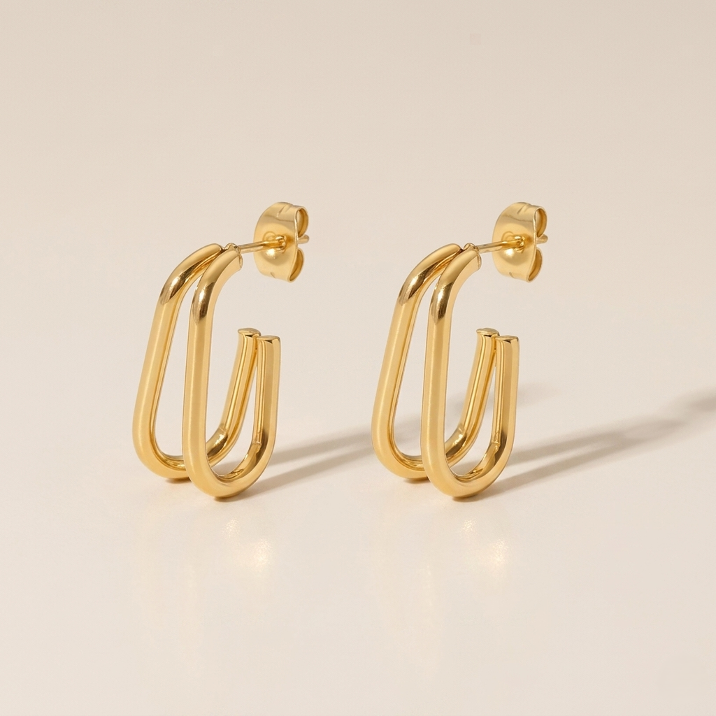 Lyra Double Hoops
