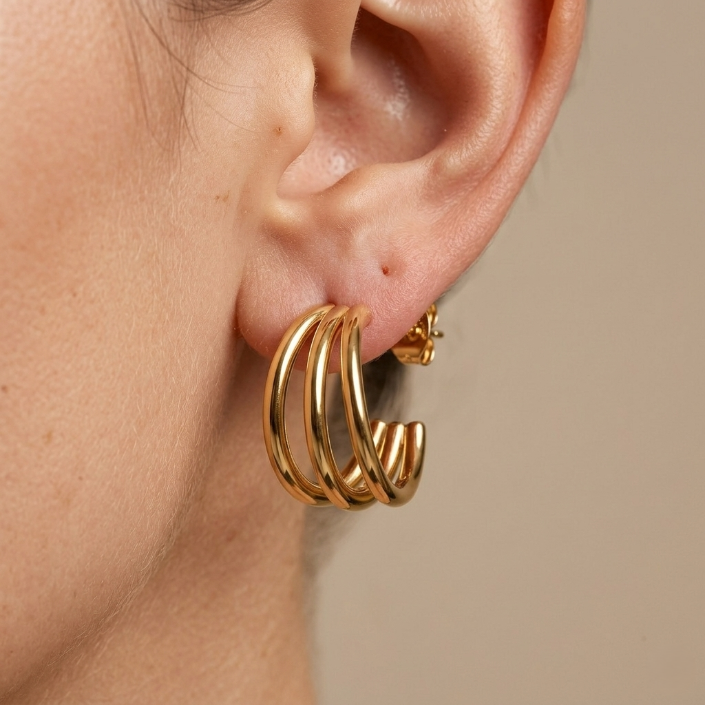 Lyra Triple Hoops